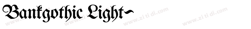 Bankgothic Light字体转换